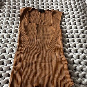 Banana Republic Ribbed Knit Top in Brown